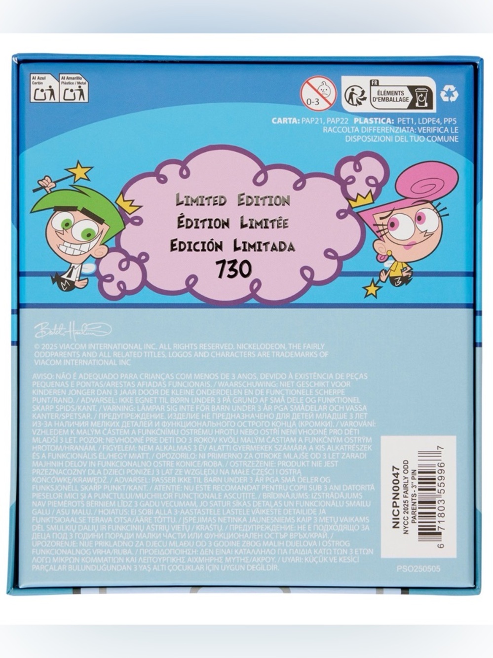 NWT Loungefly NYCC Limited Edition The Fairly OddParents Lenticular 3" Pin RARE - Picture 4 of 7